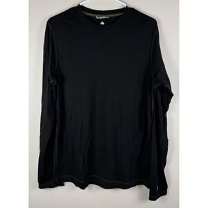 Smartwool Mens Merino Wool Long Sleeve Base Layer Top Black Large SL728 F11-01